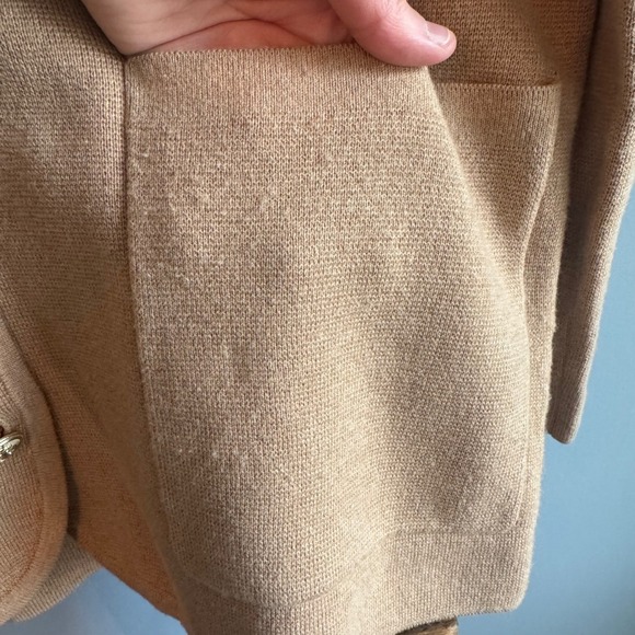 J. Crew‎ Giselle Cardigan Sweater Camel Gold Buttons Women XS Capsule Coastal - Picture 5 of 9